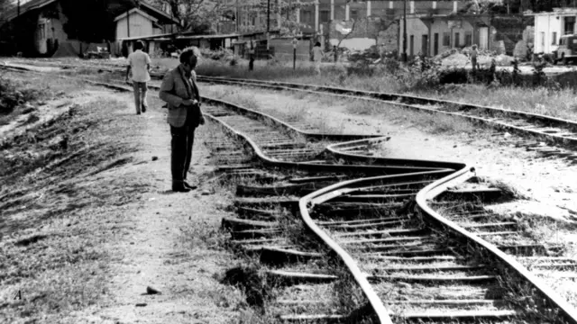 Rutas de trenes destruidas por el terremoto guatemalteco de 1976