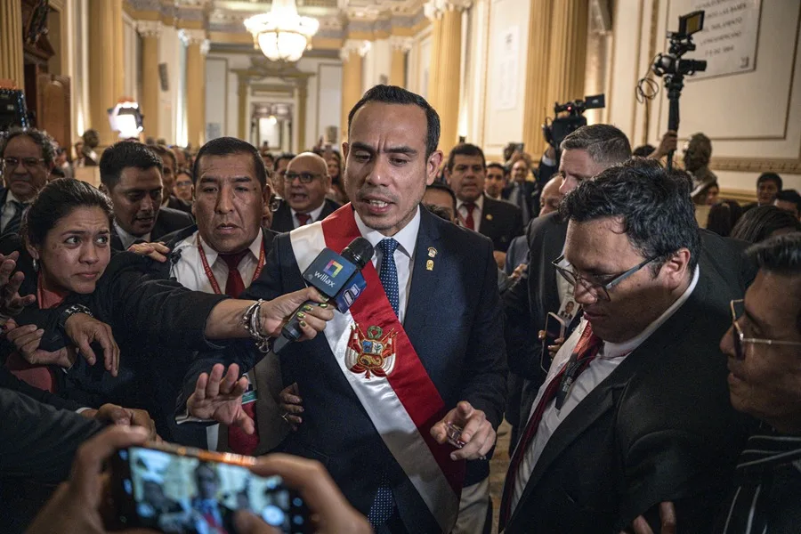 Fotografía de archivo del presidente interino del Perú, José Jerí. EFE/Juan Reyes Mejía