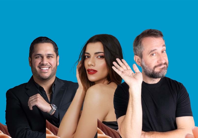 Juan Carlos Pichardo, Nasha Bogaert y Carlos Sánchez