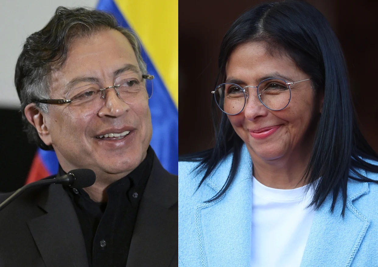 Gustavo Petro y Delcy Rodríguez