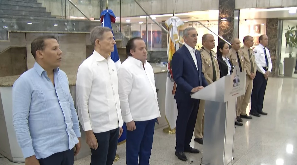 El presidente Luis Abinader habló durante el Consejo de Defensa y Seguridad Nacional, en el Ministerio de Defensa.