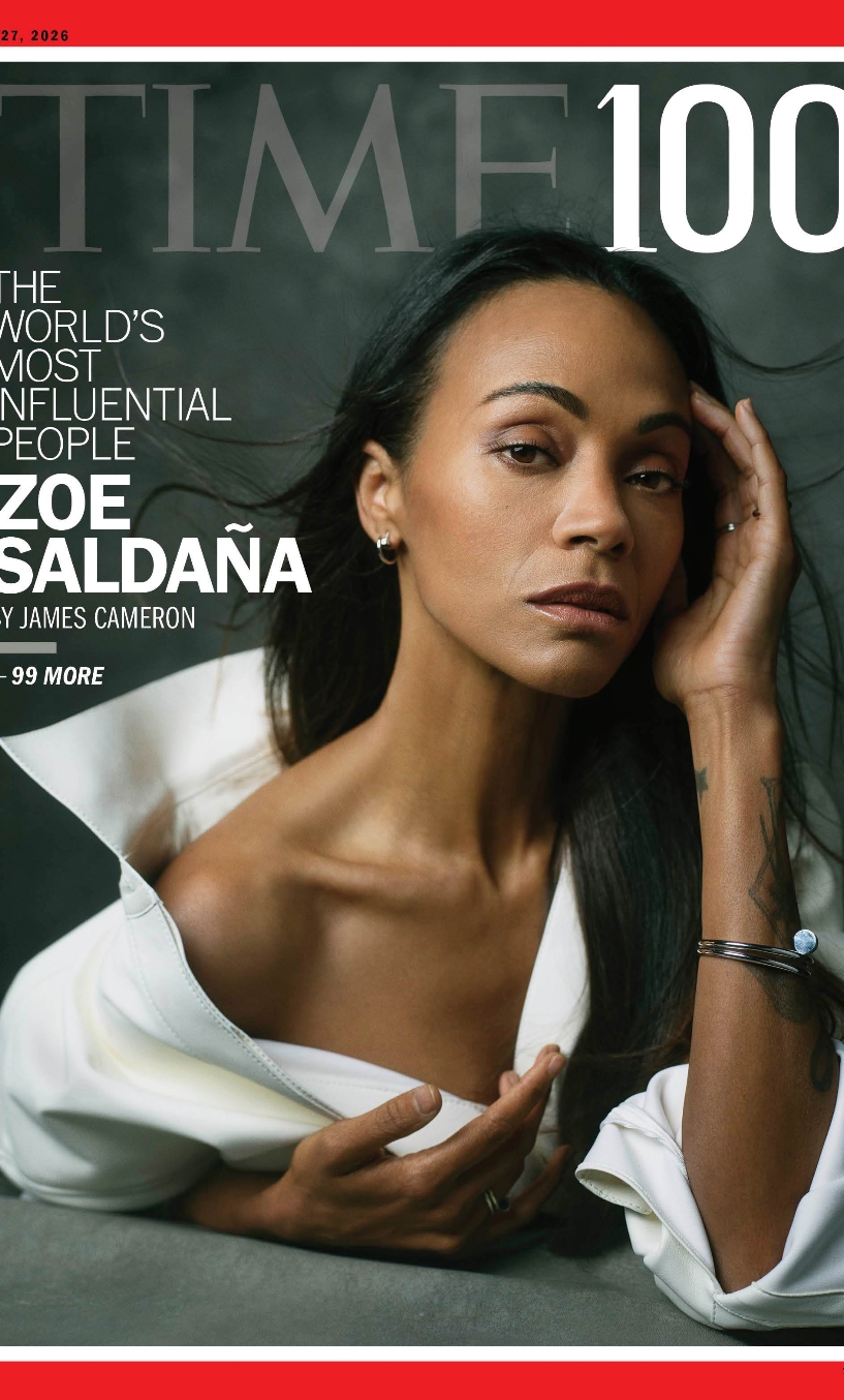Zoe Saldaña en la portada de la revista Time. EFE