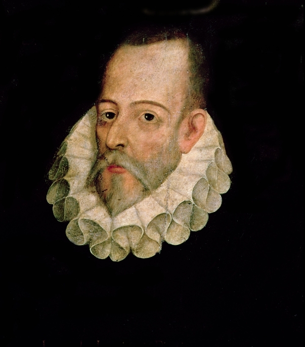 IND119216 Retrato de Miguel de Cervantes y Saavedra (1547-1615) 1600 (óleo sobre panel) de Jáuregui y Aguilar, Juan de (c.1566-1641); Real Academia de la Historia, Madrid, España; Índice; Español, fuera de copyright