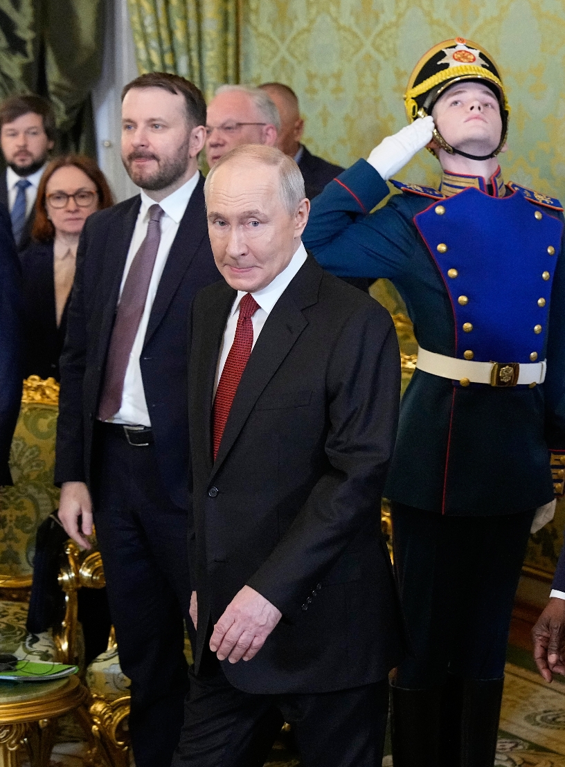 El presidente Vladimir Putin en un evento en Moscú. AP