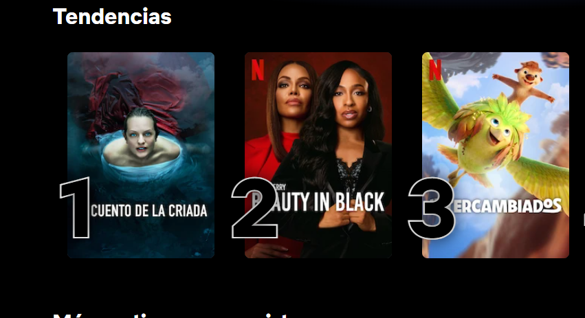 Estas tres películas ocupan los primeros puestos de la tendencia de Netflix