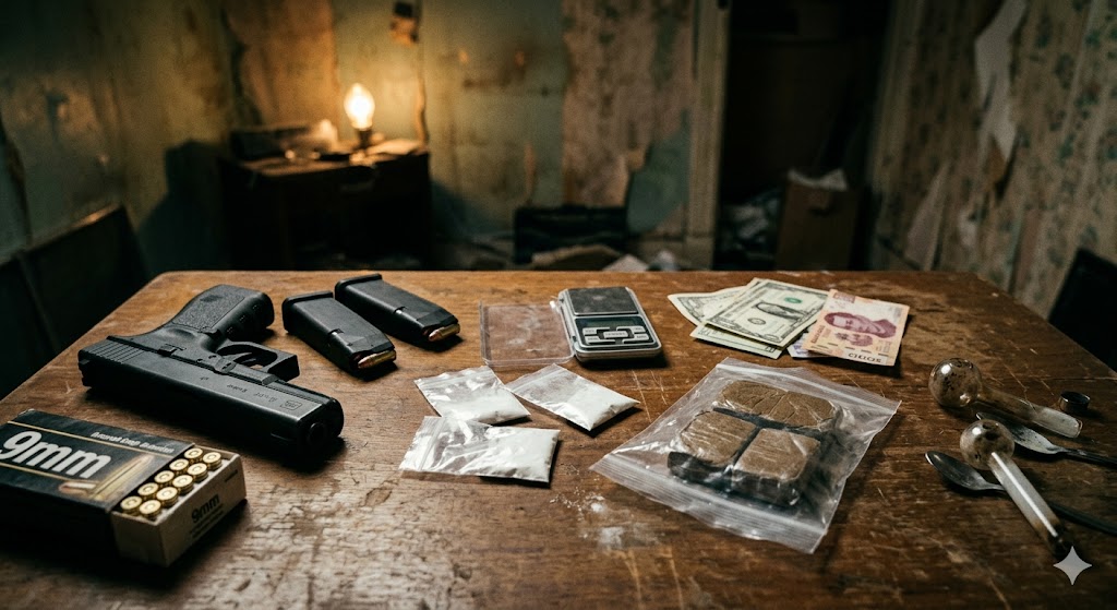 Armas de fuego y drogas / Foto creada por Géminis