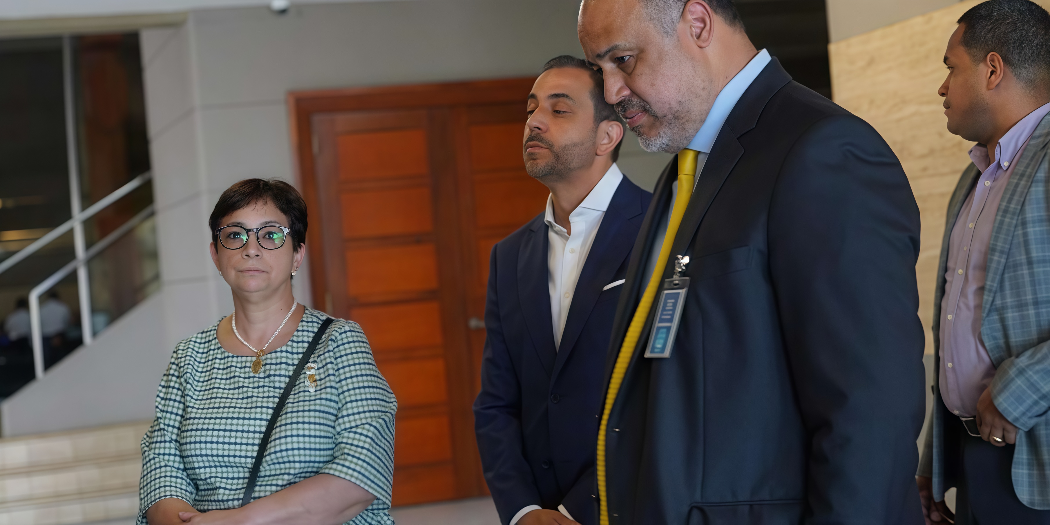 Miguel Valerio, a la derecha, con Antonio y Maribel Espaillat.