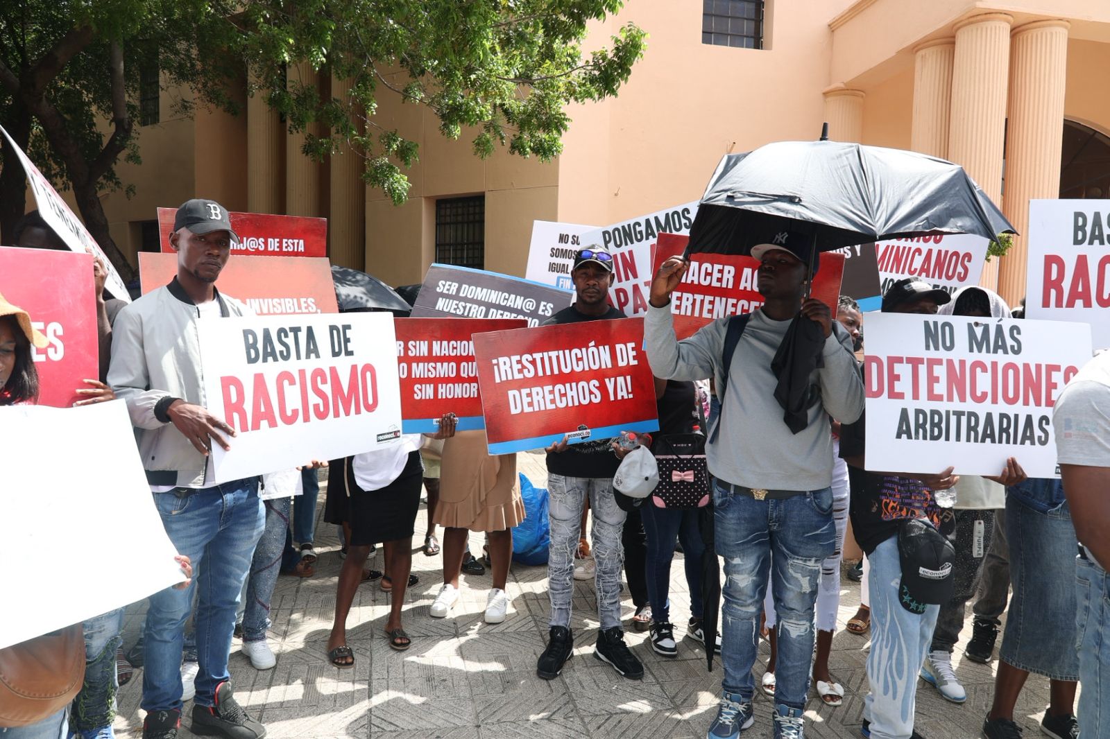 Protesta de ciudadanos haitianos
