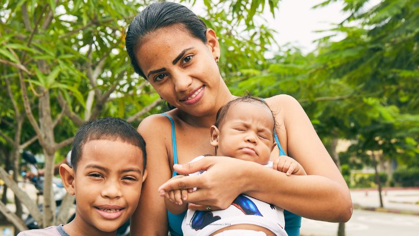 Madres con sus hijos