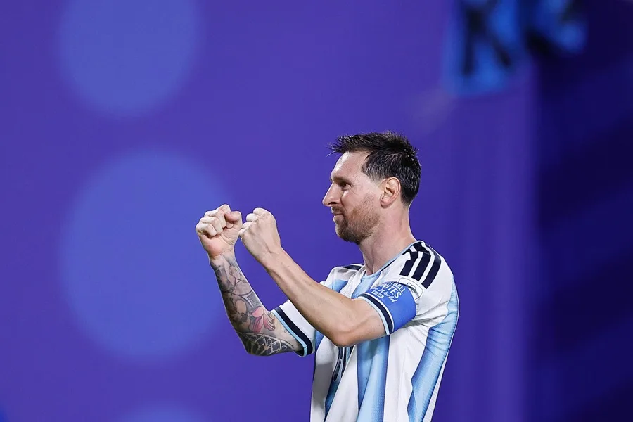 Lionel Messi de Argentina celebra en un partido del grupo J de la Copa Mundial de la FIFA 2026
