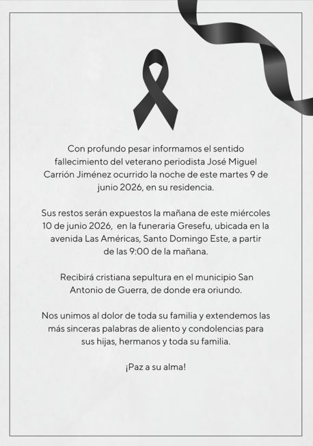 Muere el veterano periodista José Miguel Carrión