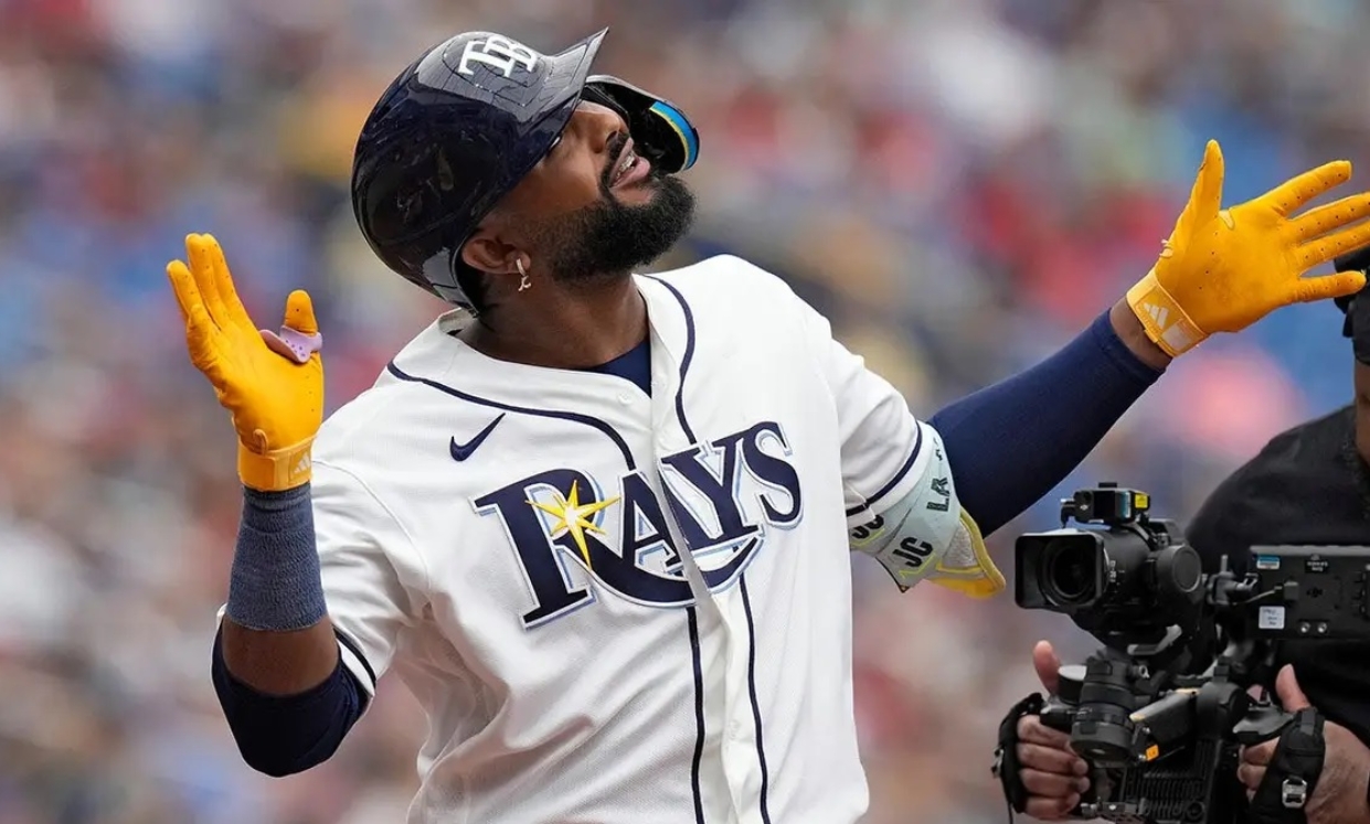 Junior Caminero, de los Rays, suma ocho jonrones en sus últimos seis juegos.