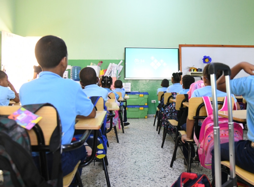 Estudiantes del sector público en RD.