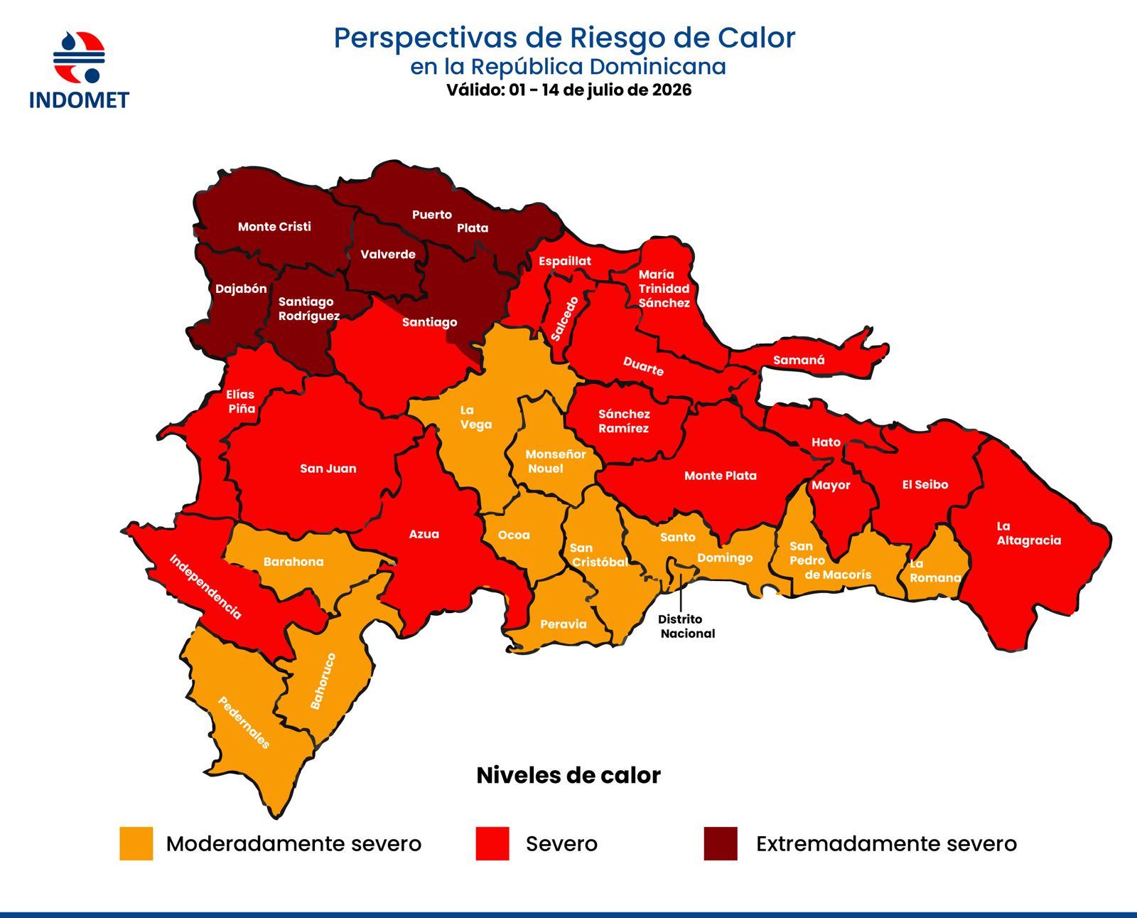 Indomet advierte que persistirá calor intenso con temperaturas de hasta 39 °C