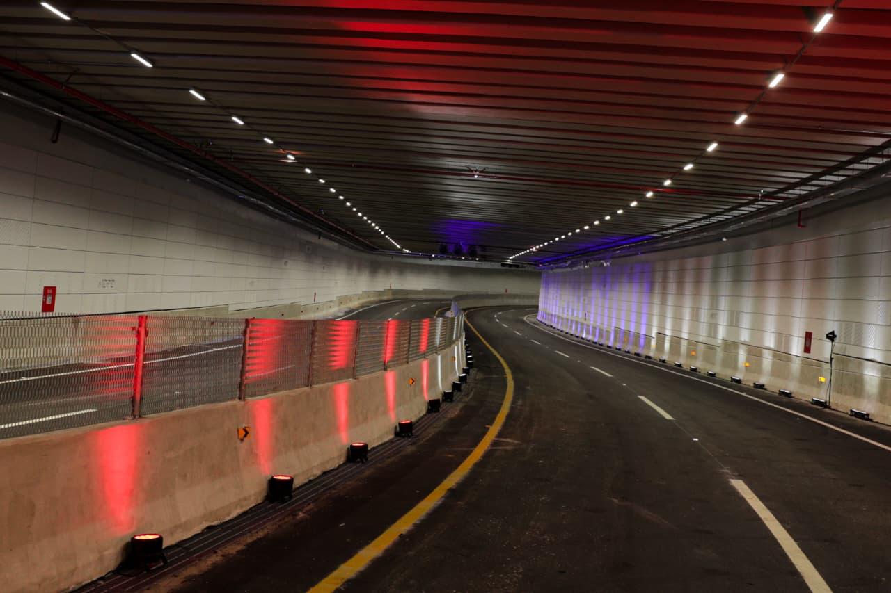 Así luce el túnel de la Plaza de la Bandera