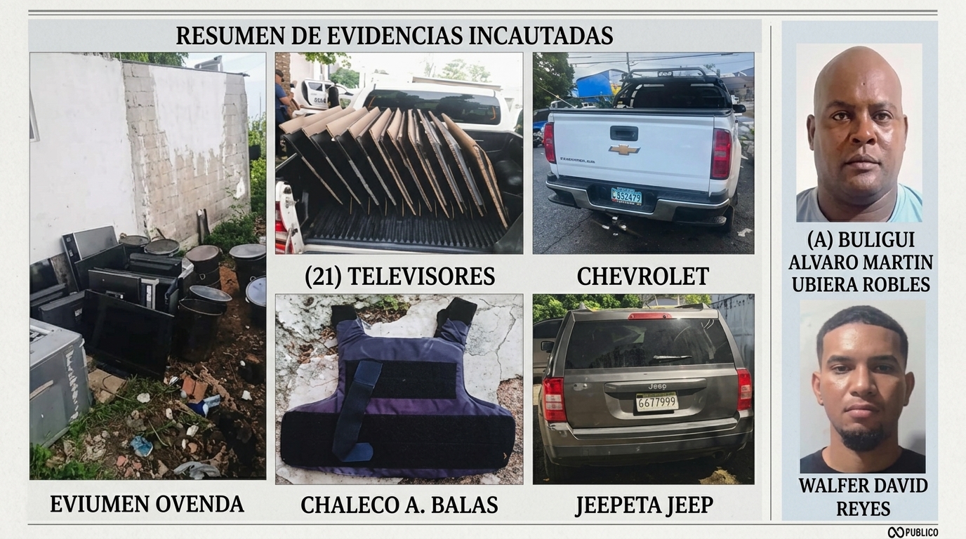 La Policía realizó un allanamiento en Bayaguana y detuvo a dos personas.