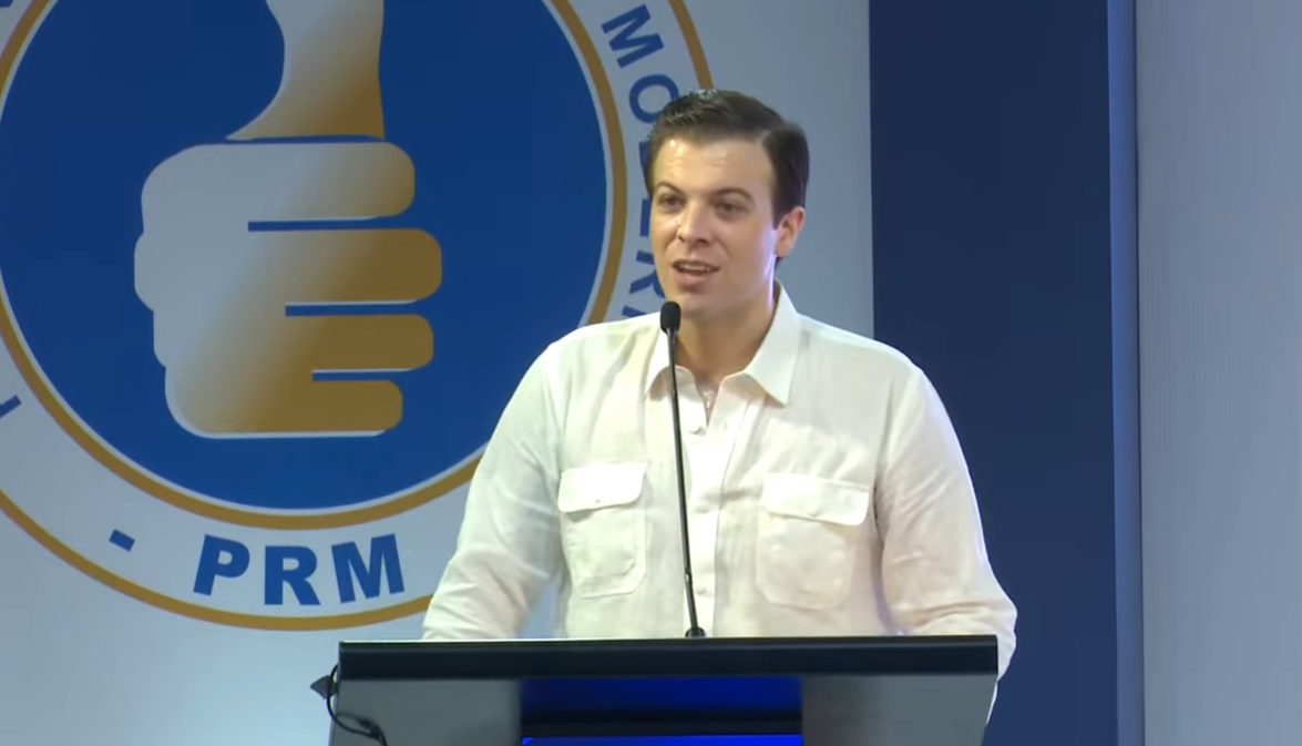 Juan Garrigó en el acto de juramentación del PRM
