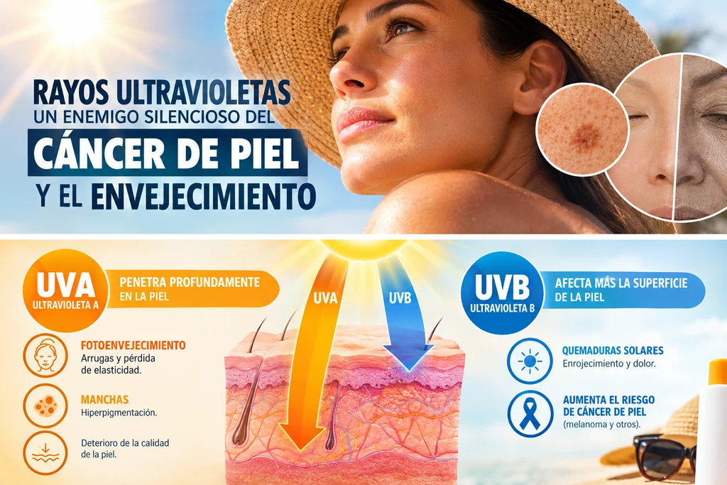 La exposición al sol sin protección aumenta el riesgo de cáncer de piel y acelera el envejecimiento, advierte dermatólogo