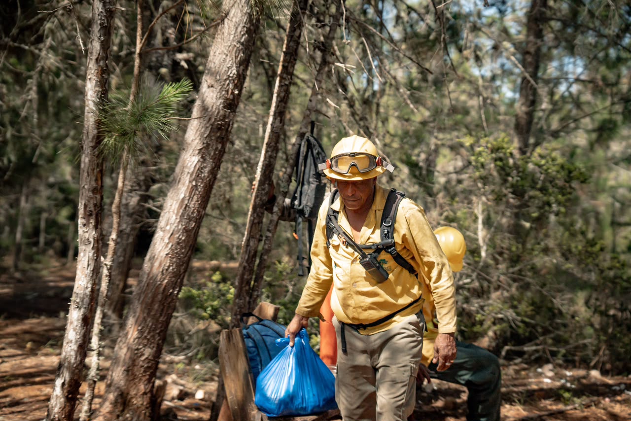 Incendio forestal en la Sierra de Bahoruco