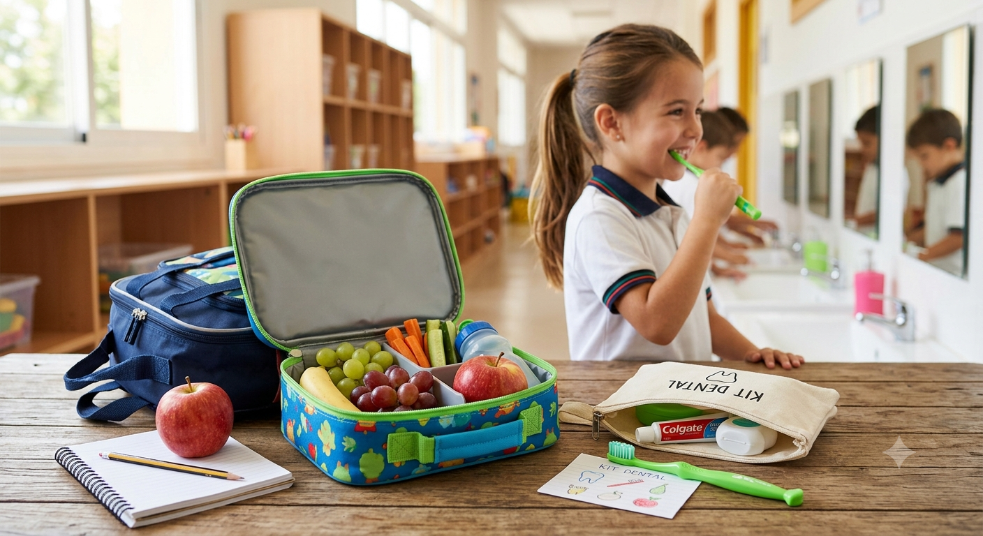 De la lonchera al cepillo de dientes: la salud bucal también vuelve a la escuela
