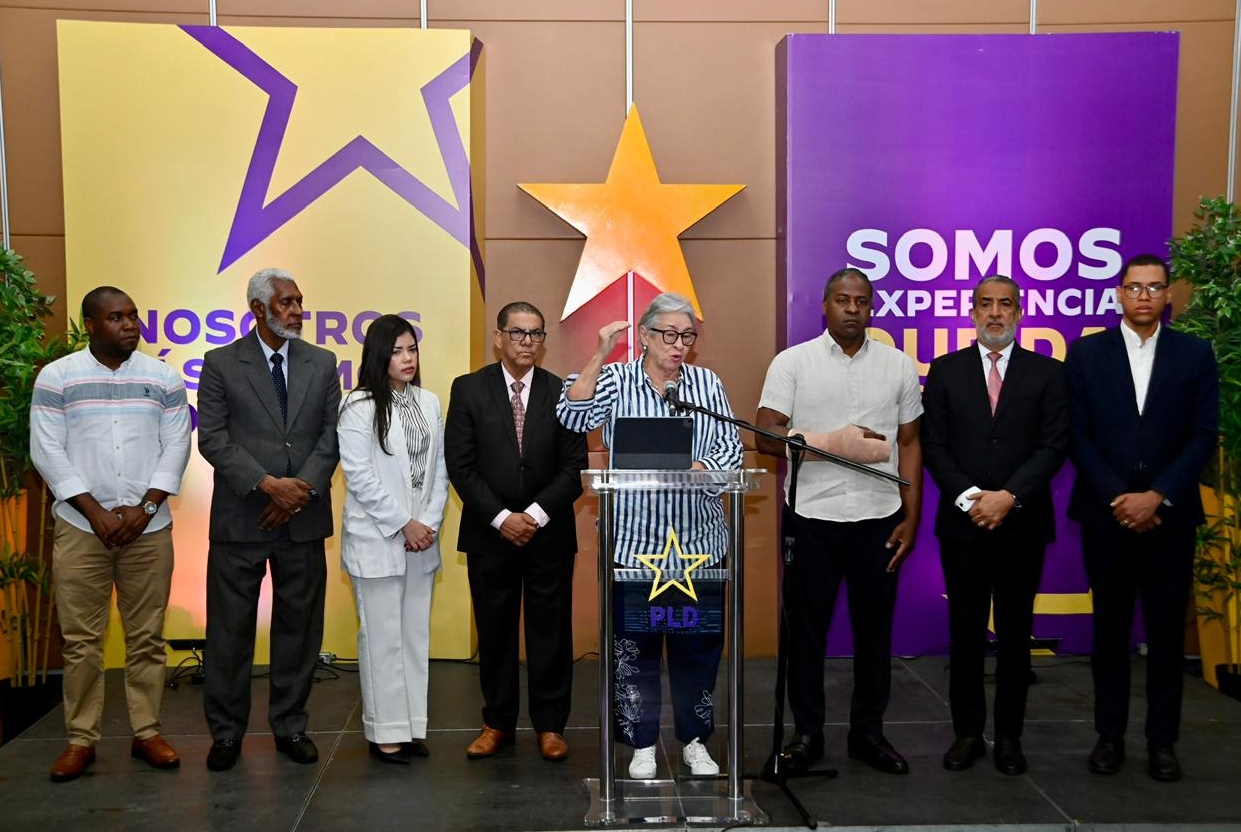 Dirigentes del PLD en conferencia de prensa, Casa Nacional, discuten el tema de la muerte infantil.