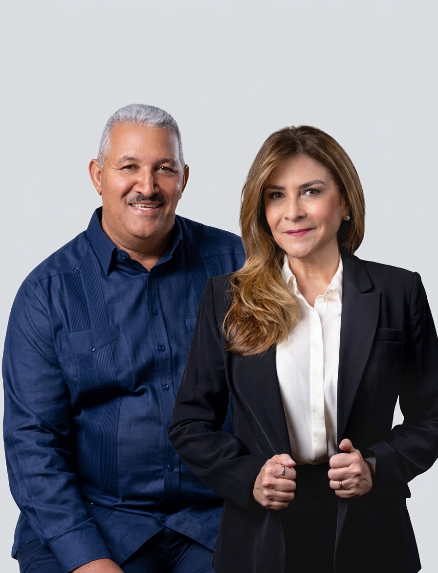 Diputado Ángel Pire Sánchez y Carolina Mejía
