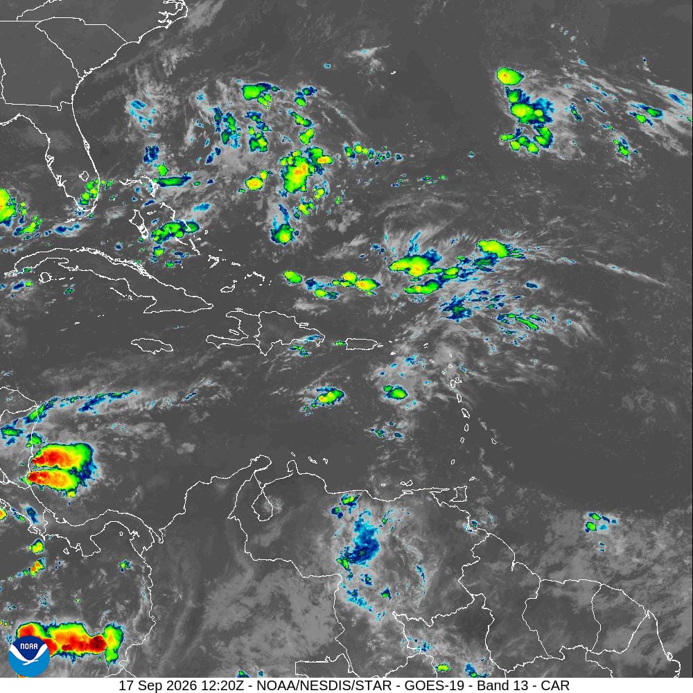 Indomet: vaguada y onda tropical favorecerán lluvias, tormentas eléctricas y ráfagas de viento este jueves