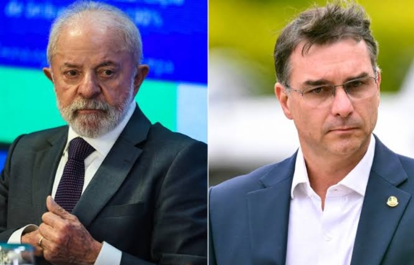 Lula da Silva y Flavio Bolsonaro. Internet