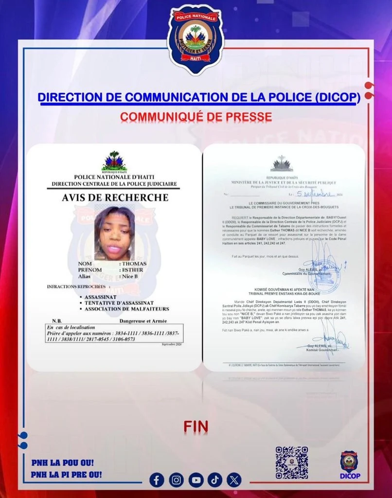 Haitiana acusada de asesinato en su país aparece en redes sociales con publicaciones desde Santo Domingo Este