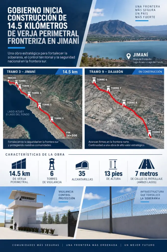 Inicia construcción de 14,5 kilómetros de muro fronterizo en Jimaní