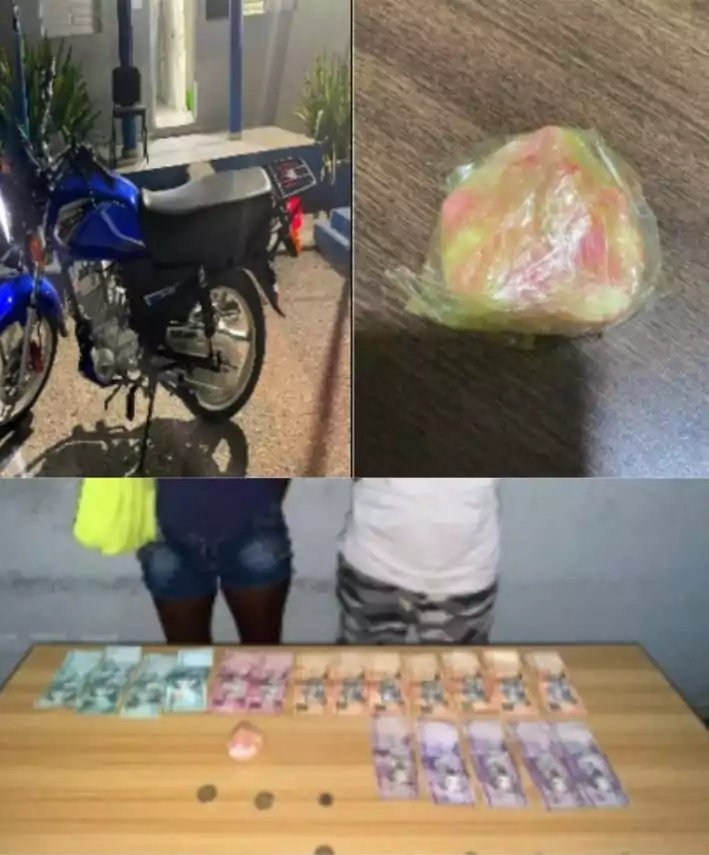 Motocicleta, dinero en efectivo y presunta cocaína incautada por la Policía durante operativos en Polo y Cabral, Barahona