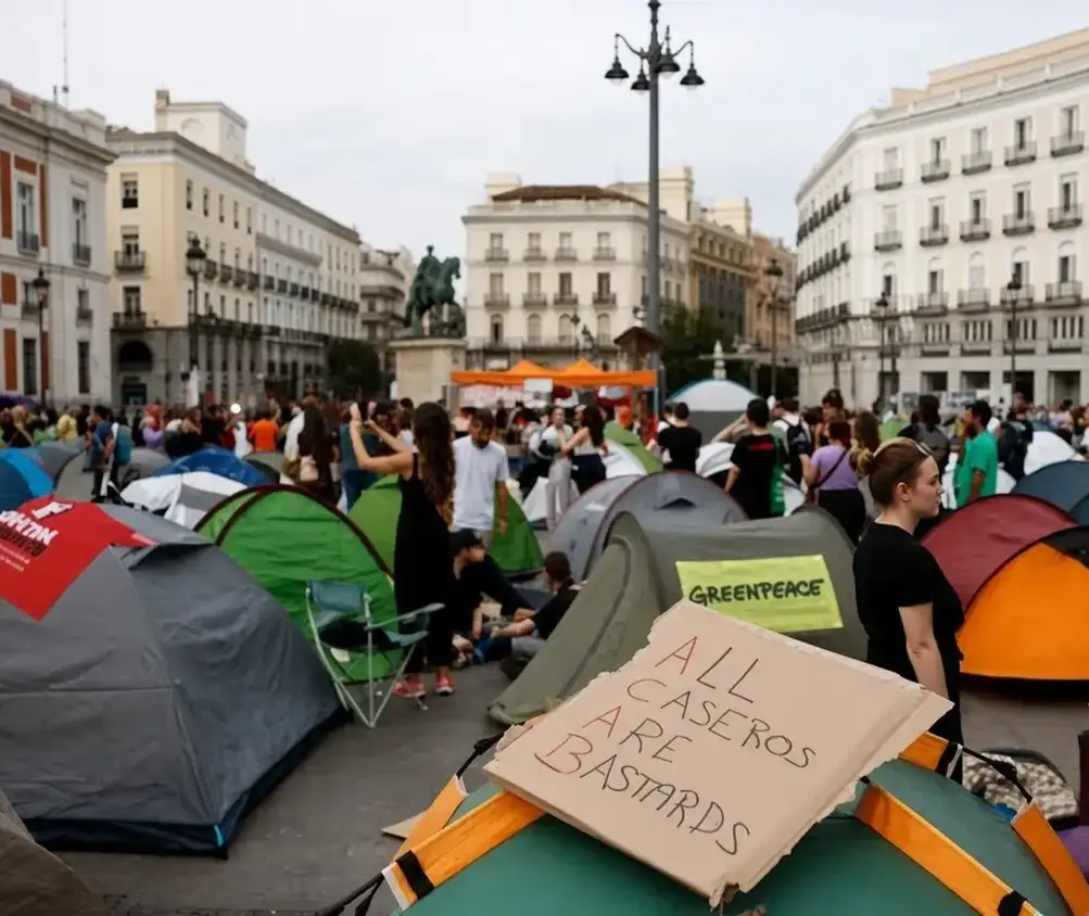 Protesta en la Plaza del Sol España