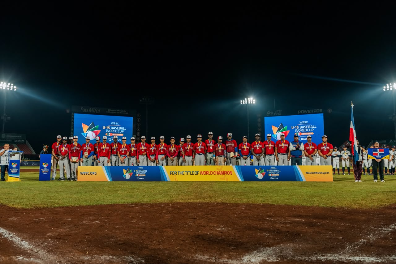 República Dominicana gana medalla de plata en el Mundial de Béisbol U15