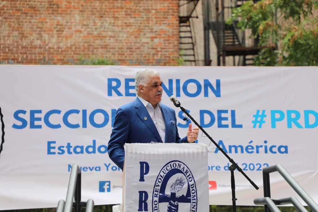 Miguel Vargas habla en acto del PRD al alertar sobre el impacto de la crisis en Haití para República Dominicana