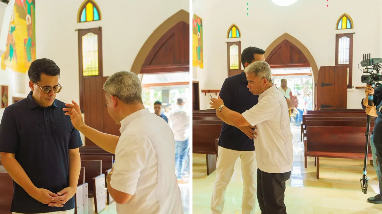 David Collado entrega 3 parques y una iglesia renovada en Boca Chica